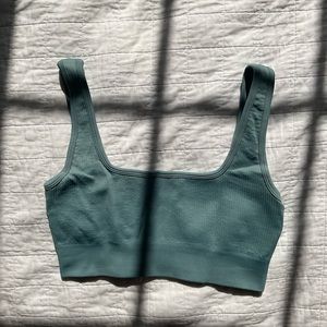Blue sports bra
